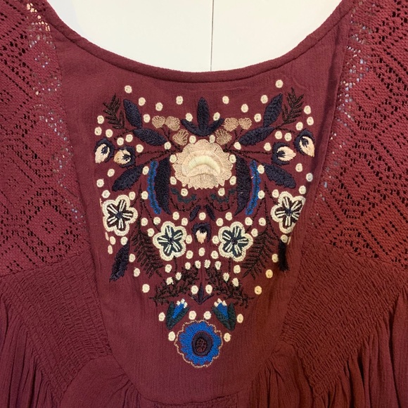 Free People Plum Purple Mojave Embroidered Dress - Picture 4 of 8